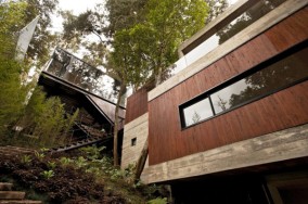 Elegant-Wooden-Wall-at-Modern-House-Design-that-Interact-Directly-with-Trees-Corallo-House-in-Guatemala